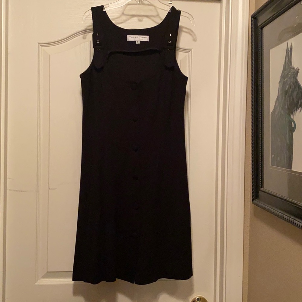 Black button up Trina Turk dress size 6.
